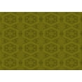 thumbnail image 1 of Ahgly Company Machine Washable Indoor Rectangle Transitional Dark Yellow Green Area Rugs, 2' x 5', 1 of 7