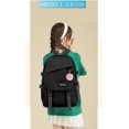 thumbnail image 5 of Mochila escolar de color sólido Mochila para niños Niños Niñas Mochila de ocio intermedia primaria Mochila ligera de nailon para adolescentes (verde claro) Hy, 5 of 5