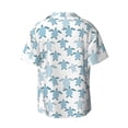 thumbnail image 2 of Xecao offers the Hand Drawn Turtle for Men's Casual Short-sleeved Shirt, a button-up collared shirt with a pocket, perfect for beach vacations and yacht travel in the 3X-Large size., 2 of 7