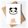 Animal Panda Round Plush Lovely Cat Thank You Cards Envelopes Blank Note
