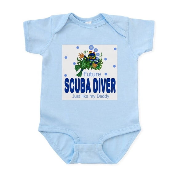 CafePress - Future Scuba Diver Like Daddy Baby Infant Bodysuit - Baby Light Bodysuit, Size Newborn - 24 Months