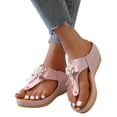 thumbnail image 3 of Ruyang Women Sandals Shoes Comfortable Flip Flops for Women with Arch Support Summer Casual Wedge Rhinestone Sandals for Women, 3 of 7