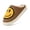 Brown Yellow, variant on Smile Face Slippers for Women Fuzzy, Cute PU Leather Fluffy House Slippers, Plush Memory Foam Slippers Cozy Slip-On Shoes