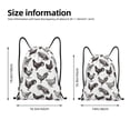 thumbnail image 4 of Drawstring Backpack - Sketch Chicken Black White Splash Proof Small Drawstring Gym Bag for Women Men, Cinch Sports String Bag Backpack for Travel Swimming Beach, 4 of 8