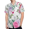 thumbnail image 4 of High Quality Hawaiian Shirts for Men Short Sleeve Aloha Beach Shirt Floral Summer Casual Button Down Shirts Blouses TE88YG, 4 of 7