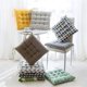 thumbnail image 2 of Seat cushion, set of 2 cushions, seat cushion, seat cushion 40x40 cm, garden seat cushion (yellow checkerboard, round), 2 of 5