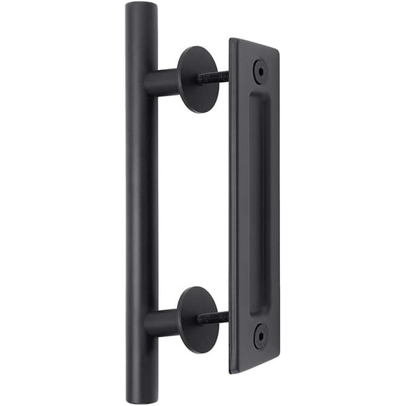 25cm Black Door Handle For Sliding Barn Door - Black Sliding Barn Wood Door Handle Door Pull Flush Handle