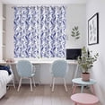 thumbnail image 4 of Purple Flower Pattern Kitchen Curtains Window Panels, Vintage Floral Botanical Simple Insulated Window Treatment Curtain, Grommet Curtains for Bedroom/Living Room/Bathroom, 2 Piece 52"Wx72"L, 4 of 8