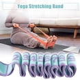 thumbnail image 2 of Correa de estiramiento de yoga Unique Bargains con 9 lazos, banda elástica de ejercicio, correa de fitness expandible azul, 2 of 7