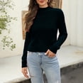 thumbnail image 2 of Yigetop Fall Sweaters for Women 2025, Sweaters for Women Knit Crew Neck Long Sleeve Soft Pullover Sweater Womens Fall Sweaters Black M, 2 of 4