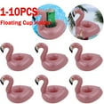 thumbnail image 2 of 1-10 Pcs Porte-Gobelet Gonflable Flamant Rose Flottant Accessoires de Piscine 3 Pcs, 2 of 6