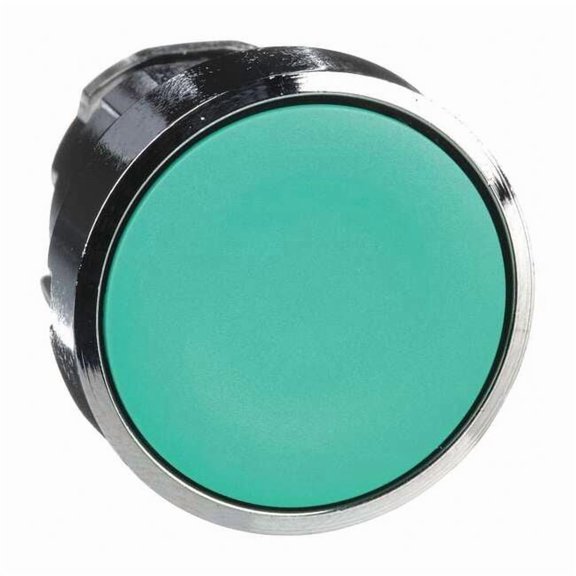Schneider Electric Flush Push Button,Green,Non-Illum,22mm ZB4BA3