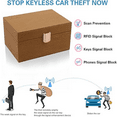 thumbnail image 2 of JXE JXO Faraday Box,RFID Signal Blocking Storage Box, Car Key Fob Protector, Modern Style, Imitation Wood, 2 of 6