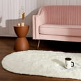 thumbnail image 4 of Dwelke Fluffy Rugs for Bedroom,Shag Cute Area Rug for Girls/Boys and Kids Baby Room Home Decor,Oval Indoor Carpet for Nursery Dorm Living Room 2.6'x5.3'Cream White, 4 of 6