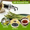 thumbnail image 3 of AGCAN Olive Oil Dispenser Bottle for Kitchen, Glass Oil and Vinegar Dispenser with Flip Top Pourer, 2 Pack, 10 oz, 3 of 8