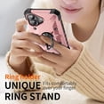 thumbnail image 5 of Case for iPhone 16,Military Grade Drop Full-Body Shockproof Protective Built in 360° Rotate Magnetic Kickstand Ring Holder Phone Case for iPhone 16,6.1 Inch 2024 (Rose Gold), 5 of 18