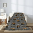 thumbnail image 2 of Disketp Construction Machines Cozy Flannel Fleece Throw Blanket: Has a velvety texture for All Seasons - Perfect for Women, Men, & Kids"40"x30", 2 of 6