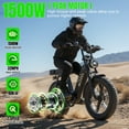 thumbnail image 6 of Electric Bike for Women, 750W Peak 1500W Motor, 20"x4" Fat Tire, E Mountain Bike, 48V/15AH UL2849, Hydraulic Disc Brakes, for 15-55 Years, APP Control, 6 of 7