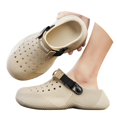 thumbnail image 3 of HXWCHs Clog Unisex Anti- Two Wear Design Outdoor Water Hiking Sandals Couple 3D Pattern Summer Sandals 1.57 Inch Thick Cushion Sole Size: 6 Khaki, 3 of 9