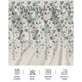 thumbnail image 5 of Weeping Flowers Wrap Around Bed Skirts for California King Bed 18" Drop,Bed Skirt with Adjustable Elastic Belt Dust Ruffle Bed Valance Blue Grey Spring Floral Botanical Rustic Burlap Bed Frame Cover, 5 of 7