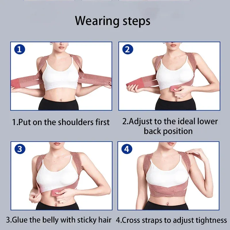 Hunchback Corrector for Adults,Invisible Posture Correction With Straps, Bent Waist, Chest and Neck Forward Tilt Correction Tool