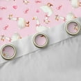 thumbnail image 4 of Castle Fairy Cute Animal Duck Curtains Pack of 2 (42x84 Each) for Kids Children,Pink Ribbon Bow Curtains Blackout,Pink White Bedroom Curtains,Ultra Soft Home Decor, 4 of 6