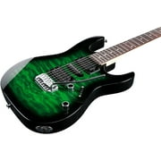 Ibanez GRX70QA Electric Guitar (Transparent Emerald Burst)
