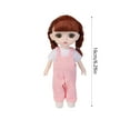 thumbnail image 3 of CREATITOY 6-Inch Girl Dress Up Doll with Pink Pants - Changeable Outfits, Stylable Hair, Adjustable Joints, Educational Gift for Kids Ages 3+ | Durable Plastic Toy for Creative Play & Storytelling, 3 of 6