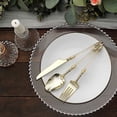 thumbnail image 6 of BalsaCircle 24 Gold Clear Disposable Plastic Cutlery Roman Column Handle Spoon Fork and Knife Set Party Decorations, 6 of 8