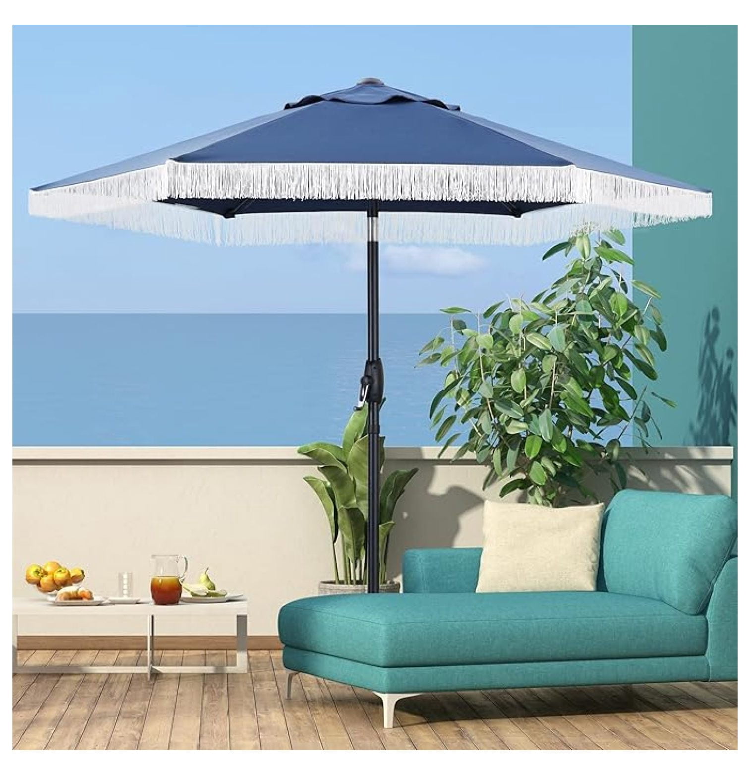 belham living 6.2 x 9.6 ft rectangular patio umbrella Rectangular Patio Umbrella, 6.6 x 9.8ft Poolside, Tilting Crank for  Backyard, UV Protection, Dark Blue