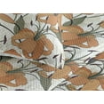 thumbnail image 3 of Ambesonne Lily Pattern Quilted Bedspread Set 3 Pcs, Blooming Floral Art, King, Dark Salmon Peacock Green, 3 of 4