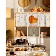 thumbnail image 3 of Valances for Windows Give Thanks Pumpkin Maple Leaves Border Rod Pocket Cafe Window Treatments Valance Curtains for Kitchen Bathroom Laundry Basement Windows 42"x18", 3 of 6
