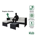 thumbnail image 3 of Sala Exterior Esquinera Derecha Mueble Juego Jardín Ratan, 3 of 8