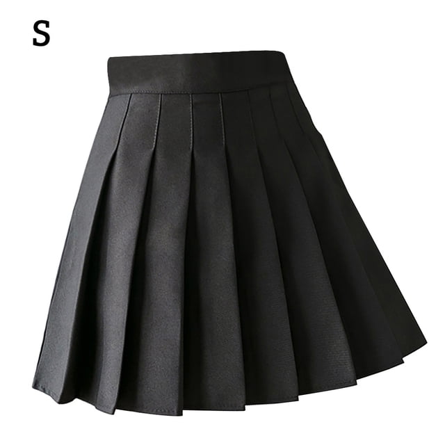 Falda plisada Mini uniforme de colegiala de tenis de cintura alta con pantalones cortos, negro, S Monstrate AP001094-06