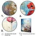 thumbnail image 3 of Designart "Summer Meadow Scenery in Red and White I" Landscapes Framed Wall Art - Traditional Red Meadow Entryway Framed Wall Art Print, 3 of 6