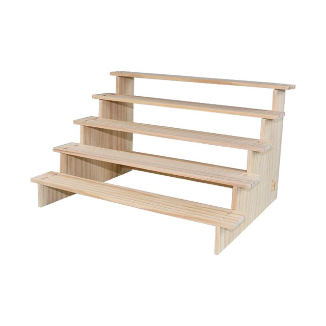tamizeot Wood Display Riser Wood Display Riser Stand for Dessert Figurines Conutertop 5 layer 30cm 5 layer 40cm