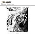 thumbnail image 5 of Black White Marble Shower Curtain for Bathroom Decor 72Wx72H Inches Abstract Modern Ombre Ink Texture Aesthetic Minimalist Fluid Liquid Luxury for Men Fabric Waterproof Polyester 12 Pack Hooks, 5 of 6