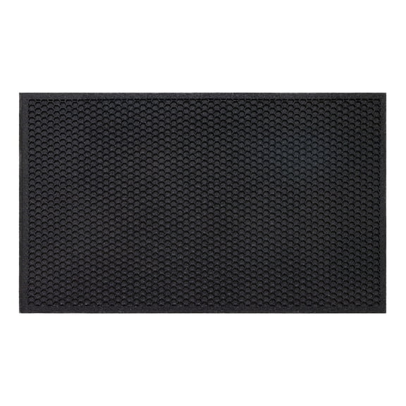 Mohawk Home Indoor/Outdoor All-Weather Waterproof Multi-purpose Non-slip Matrix Honeycomb Doormat, Black, 1' 6" X 2' 6"