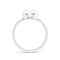 thumbnail image 2 of ANGARA Dual Freshwater Cultured Pearl Ring with Diamond Accents in 925 Sterling Silver for Women | June Birthstone, Birthday, Anniversary, Jewelry Gift for Women | Pearl Ring, 2 of 7