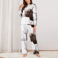 thumbnail image 2 of Lsque Yak Pattern Long Sleeve Pajama Set for Women - Soft 2-Piece Sleepwear and Loungewear Set with Pockets, Comfy Nightwear-XX-Large, 2 of 7