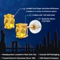 thumbnail image 2 of Gem Stone King 14K Yellow Gold Oval Yellow Citrine Stud Earrings for Women Men (0.80 Cttw, Gemstone November Birthstone, Oval 6X4MM), 2 of 6
