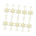thumbnail image 4 of 10 ganchos de metal para adornos navideños con forma de copo de nieve Oro, 4 of 9