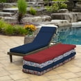 thumbnail image 6 of ARDEN Outdoor Chaise Lounge Cushion 22 x 77, Sapphire Blue Leala, 6 of 12