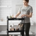 thumbnail image 5 of Carrito Organizador Multiusos Adir 12128 Negro 3 Niveles - Estante Móvil con Ruedas y Frenos - Almacenaje para Cocina Oficina y Taller, 5 of 5