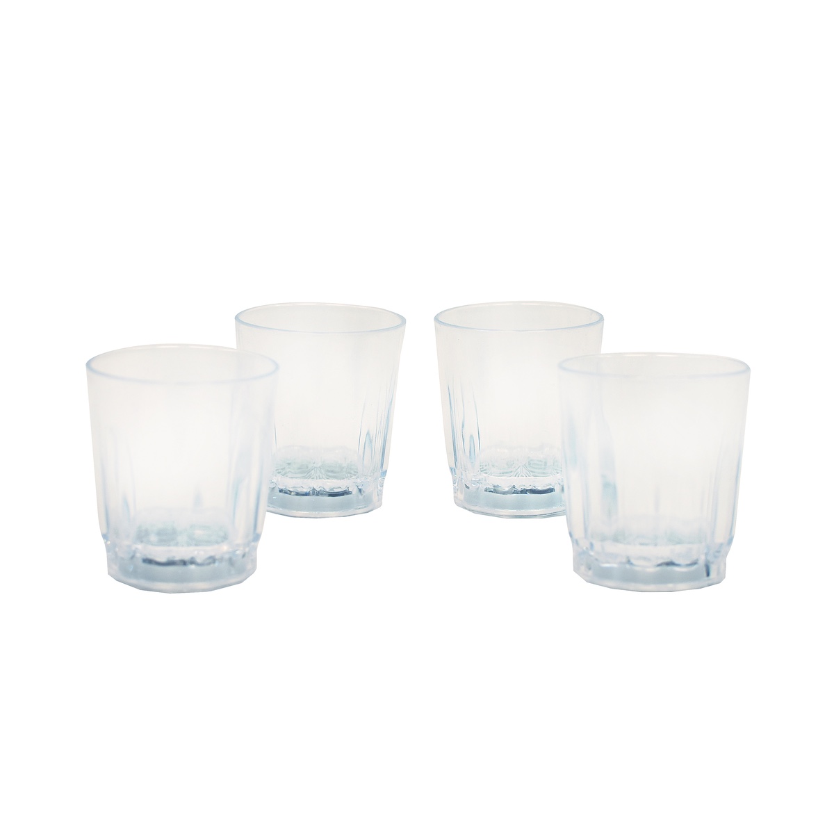 4 Pack Glowing Flashing LED Light Up Plastic Shot Glasses Party Supply