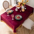 thumbnail image 2 of European Tassel Velvet Tablecloth Square Dinner Table Cover Retro Decoration Table Cloth Table Decoration & Accessories, 2 of 6