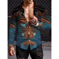 thumbnail image 1 of Camisa bohemia Y2K para hombre camisas con estampado 3D a la moda camisa informal de manga larga de gran tamaño ropa ajustada tops, 1 of 6