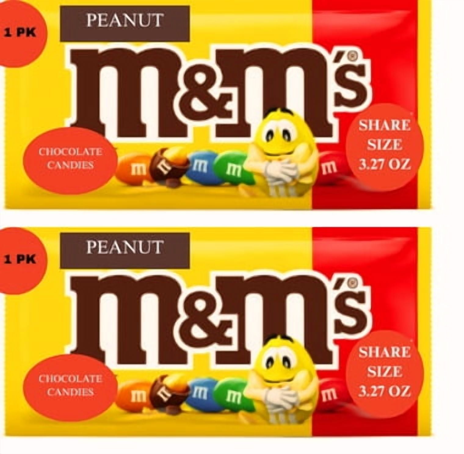 M&M's Real Peanut Butter and Milk Chocolate Candy, Colorful Candy