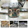 thumbnail image 6 of Yayeee Ashtray with Lid for Cigarette Smokeless Stainless Steel Home Ash Holder, Flowers and Cat, 6 of 7