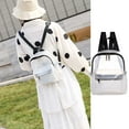 thumbnail image 1 of Fiudx Ofertas relámpago del día, solo en línea Mochila transparente para estudiantes, versión coreana, mochila de gelatina de gran capacidad para hombres y mujeres, mochila de PVC liviana y sin olor, 1 of 2
